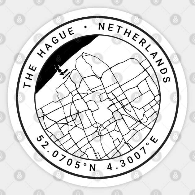 The Hague Map Sticker by Ryan-Cox